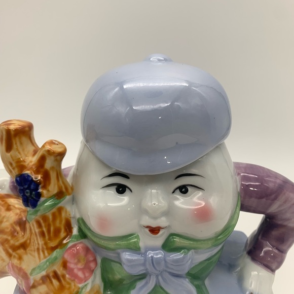 Decorative 16 Oz Humpty Dumpty VTG. Ceramic Teapot With Hat Lid & Handle FEITX - Picture 2 of 15